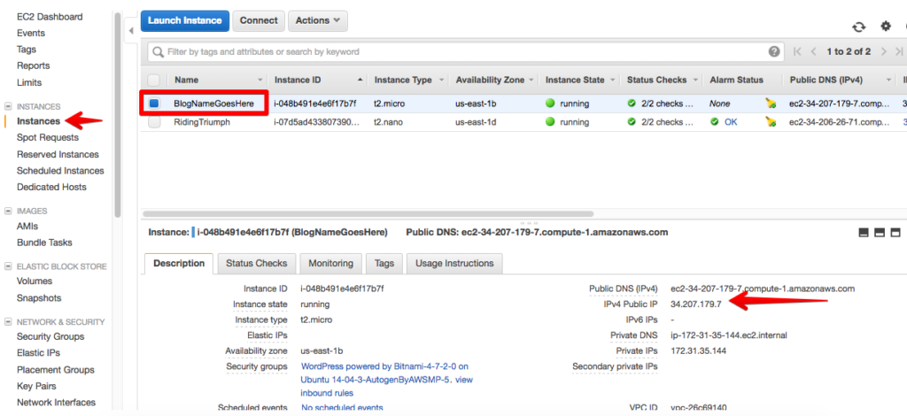 aws ec2 instance wordpress