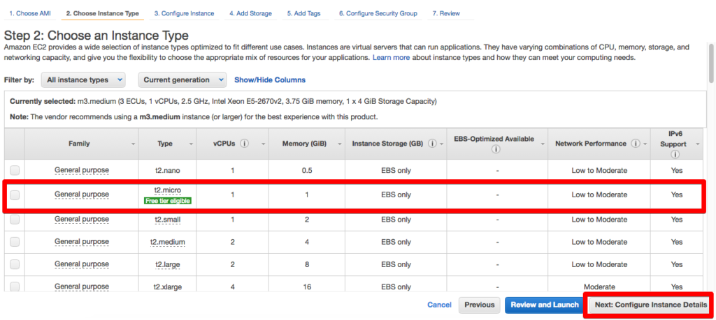 aws ec2 instance type