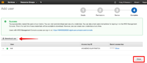 aws management console download credentials