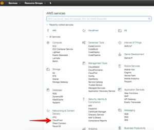 aws management console cloudfront