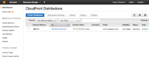 aws distributions management Console